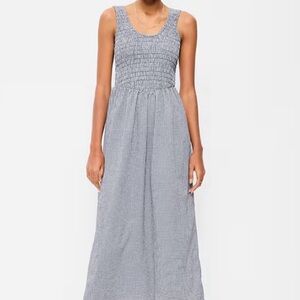 Old Navy Navy Gingham Smocked Maxi Dress